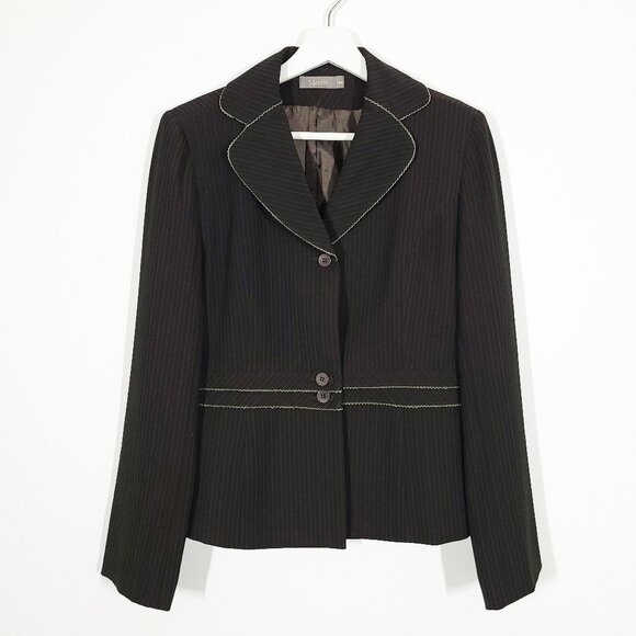 Vintage Brown Y2K Blazer Jacket - Picture 1 of 6